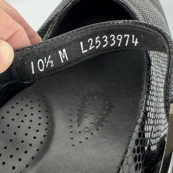 SAS Tripad Shoes Womens 10.5 M Black Maria Snake Print Buckle Mary Jane Comfort - Picture 9 of 11